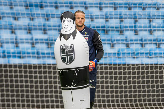 Goalkeeper Ørjan Håskjold Nyland of the Norwegian