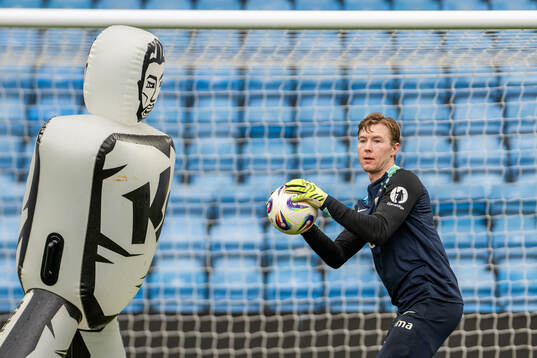 Goalkeeper Mathias Dyngeland of the Norwegian national