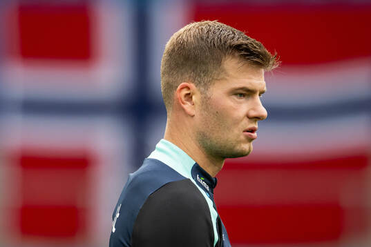 Alexander Sørloth of the Norwegian national football team