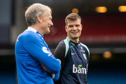 Alexander Sørloth of the Norwegian national football team