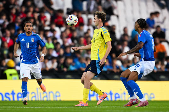 Williot Swedberg of Sweden and Cher Ndour of Italy