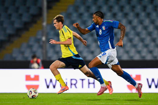 Williot Swedberg of Sweden and Cher Ndour of Italy