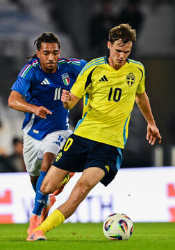 Williot Swedberg of Sweden and Luca Koleosho of Italy