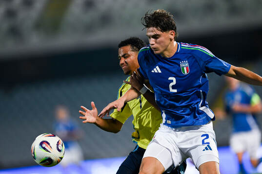 Momodou Sonko of Sweden and Marco Palestra of Italy