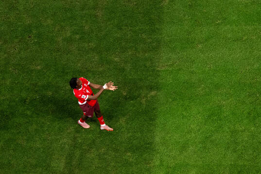 Johan Manzambi of Switzerland celebrates