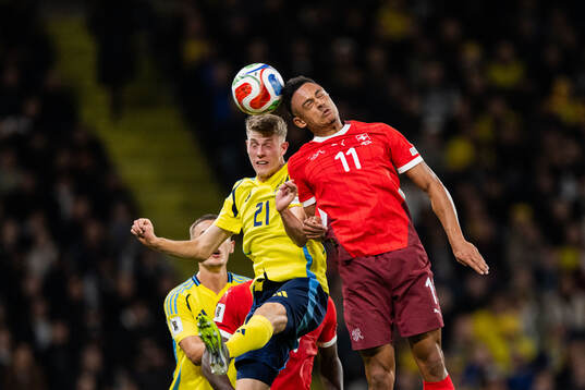 Alexander Bernhardsson of Sweden and Dan Ndoye of