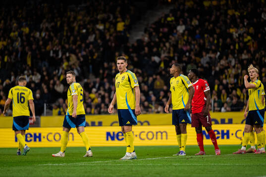 Gabriel Gudmundsson, Viktor Gyökeres, and Isak Hien of