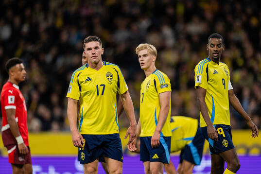 Viktor Gyökeres, Lucas Bergvall, and Alexander Isak of