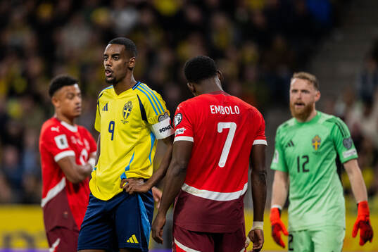 Alexander Isak of Sweden looks dejected