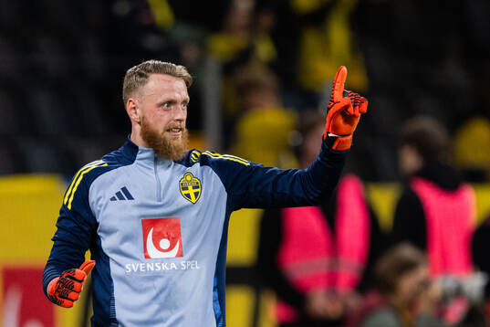 Goalkeeper Viktor Johansson of Sweden