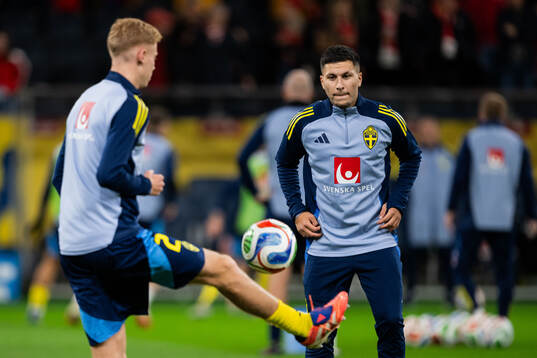 Hugo Larsson and Roony Bardghji of Sweden