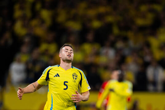 Gabriel Gudmundsson of Sweden looks dejected