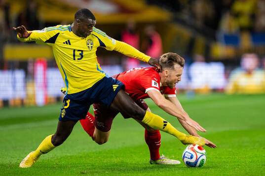 Ken Sema of Sweden and Silvan Widmer of Switzerland