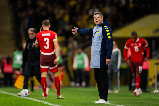 Head coach Jon Dahl Tomasson of Sweden