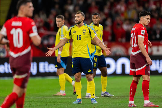 Jesper Karlström of Sweden reacts