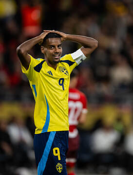 Alexander Isak of Sweden looks dejected
