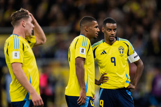 Viktor Gyökeres, Isak Hien, and Alexander Isak of Sweden