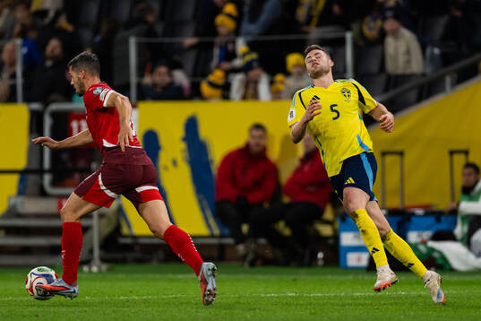 Gabriel Gudmundsson of Sweden looks dejected