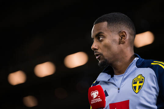 Alexander Isak of Sweden in the Swedish broadcaster Viaplay