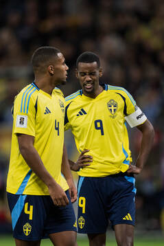 Isak Hien and Alexander Isak of Sweden