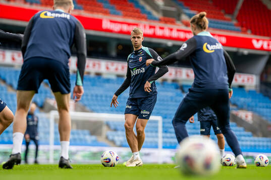 Kristoffer Ajer of the Norwegian national football team