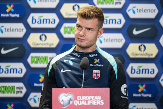 Alexander Sørloth of the Norwegian national football team