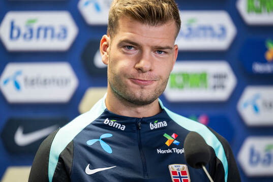 Alexander Sørloth of the Norwegian national football team