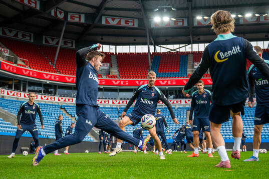 Fredrik André Bjørkan and Kristoffer Ajer of the