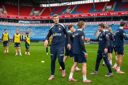 Alexander Sørloth of the Norwegian national football team