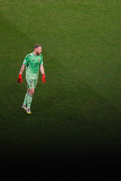 goalkeeper Viktor Johansson of Sweden