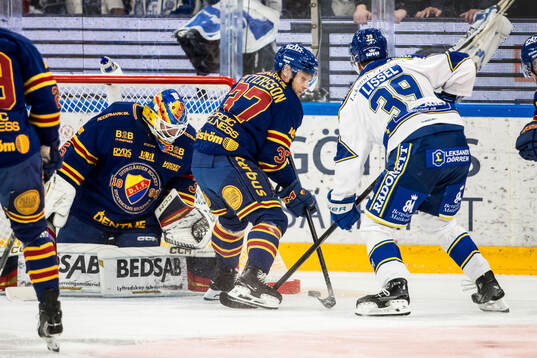 Djurgårdens målvakt Magnus Hellberg och Jesper Pettersson