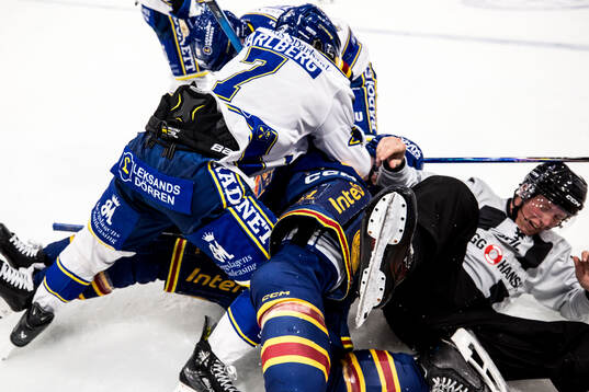 Djurgårdens Gustav Lindström och Leksands Marcus Karlberg
