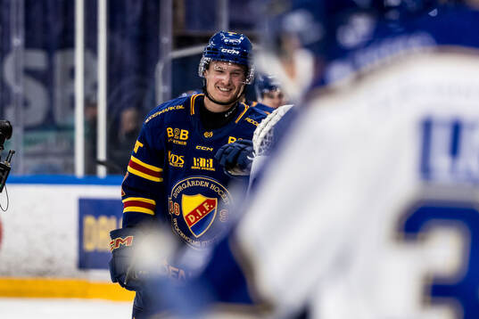 Djurgårdens Gustav Lindström jublar