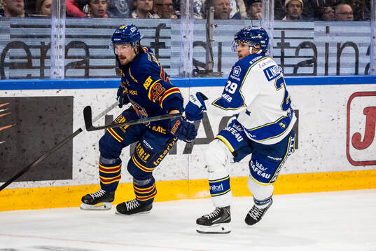 Djurgårdens Philip Holm och Leksands Michael Lindqvist