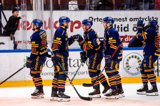 Djurgårdens spelarna jublar