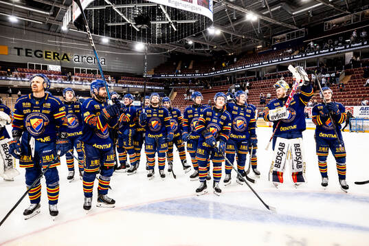 Djurgårdens spelarna jublar