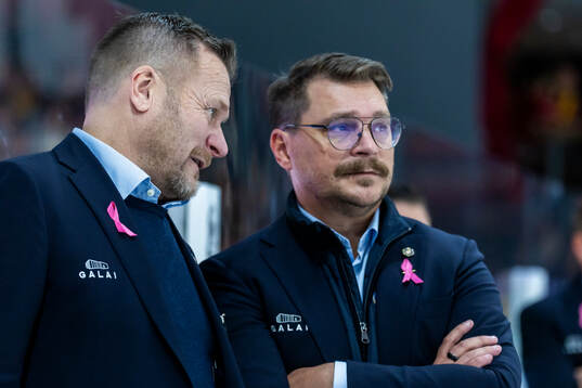 Växjös tränare Joakim Fagervall och Björn Hellqvist