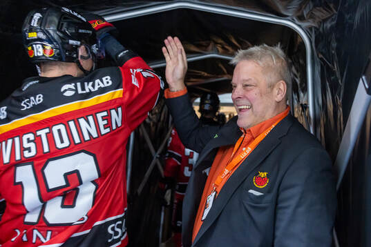 Luleås general manager Thomas Fröberg och Eetu