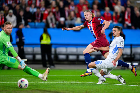 Erling Braut Haaland of Norway scores 2-0