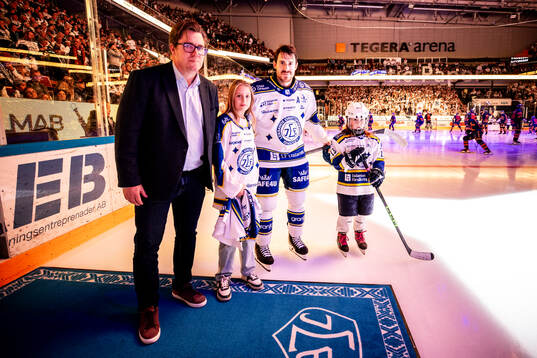 Dagens matchvärd och Leksands Matt Caito