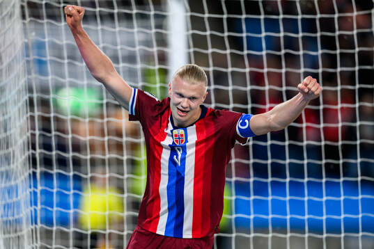 Erling Braut Haaland of Norway celebrates