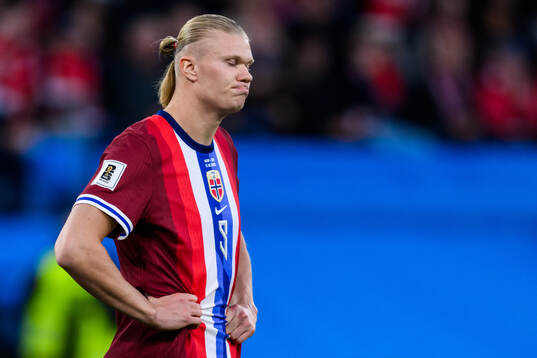 Erling Braut Haaland of Norway looks dejected