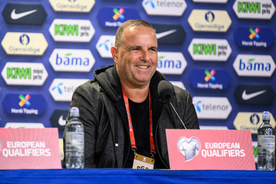 Head coach Ran Ben Simon of Israel ata a press conference
