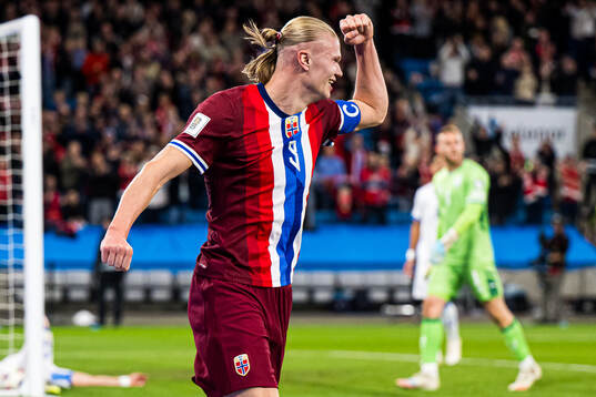 Erling Braut Haaland of Norway celebrates