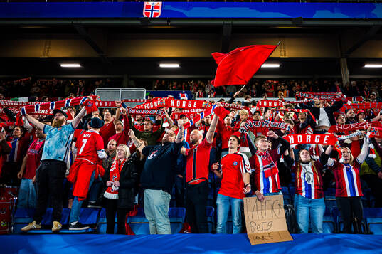 Spectators in the stands celebrates
