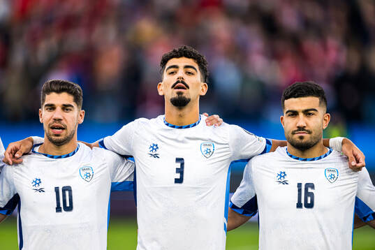 Manor Solomon, Roy Revivo and Mohammad Abu Fani of Israel