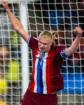 Erling Braut Haaland of Norway celebrates