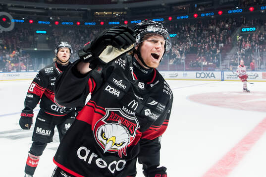 Malmö Redhawks Robin Salo jublar