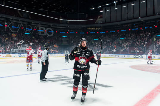 Malmö Redhawks Robin Salo jublar