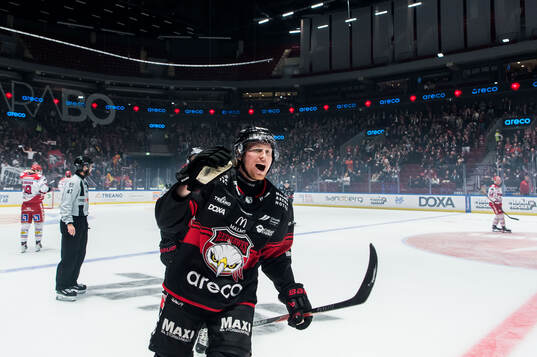Malmö Redhawks Robin Salo jublar